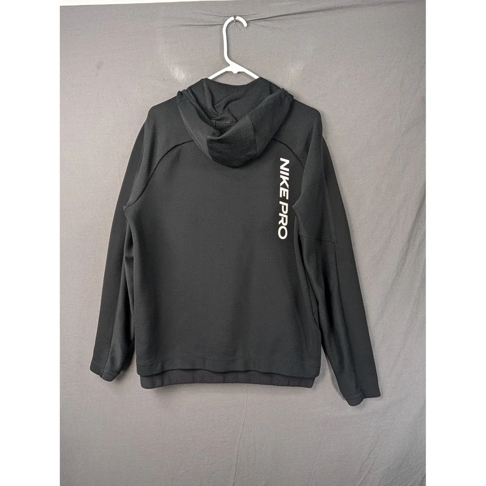 Nike Pro Mens Dri-FIT Fleece Training Hoodie Black Medium CZ1501-010